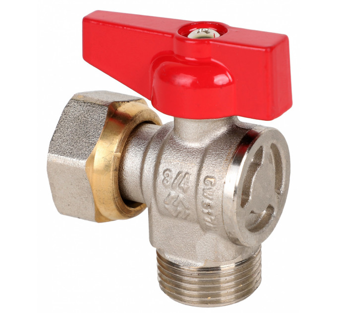 Кран угловой полнопроходной с накидной гайкой MVI 1/2" BV.533.04 (ВР/НР)