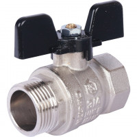 Stout SVB Кран шаровой стандартнопроходной, ВР/НР, ручка бабочка 3/4"