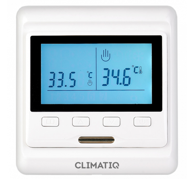 Терморегулятор с ЖК-дисплеем CLIMATIQ РT (white)
