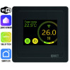 Программируемый терморегулятор с цветным сенсорным TFT дисплеем SMART HEAT Wi-Fi BLACK и голосовым управлением Алиса