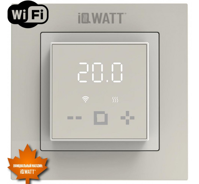 Электронный программируемый термостат IQ THERMOSTAT D песочный WI-FI
