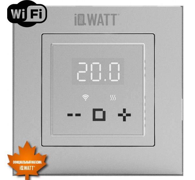 Электронный программируемый термостат IQ THERMOSTAT D серебристый металлик WI-FI