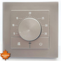 Электронный терморегулятор механическое управление IQ THERMOSTAT Dm шампань