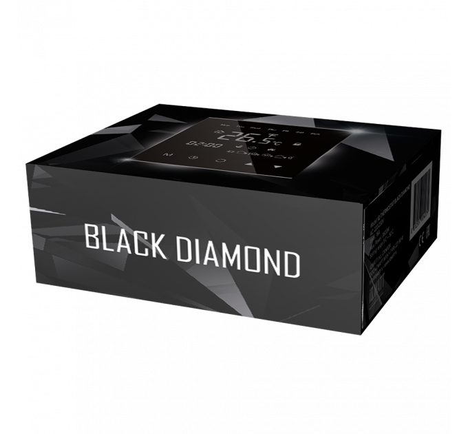 Программируемый терморегулятор с зеркальным сенсорным дисплеем BLACK DIAMOND