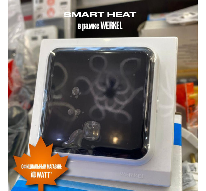 Программируемый терморегулятор с сенсорным дисплеем SMART HEAT BLACK