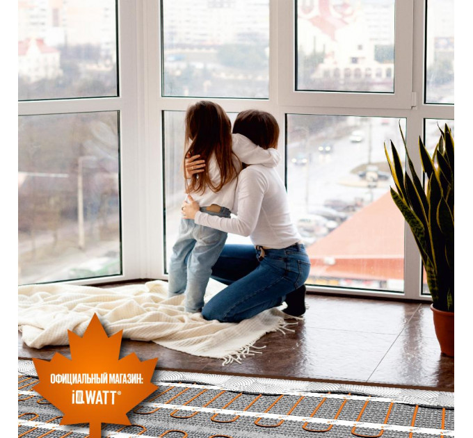 Тонкий самоклеящийся греющий мат IQ FLOOR MAT PRO 200 Вт/м.кв. - 8,0 м²