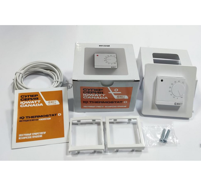 Электронный терморегулятор механическое управление IQ THERMOSTAT D white