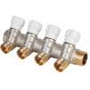 Коллектор с регулирующими вентилями MVI 3/4"x1/2"x4 выхода MM.404.0504