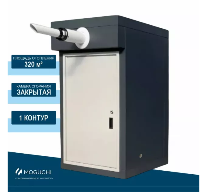 КНР МОГ 32 HF Темно-серый - 1 контур (Moguchi GBN 32 HF, электрообогрев, счетчик Техномер Смарт G4)