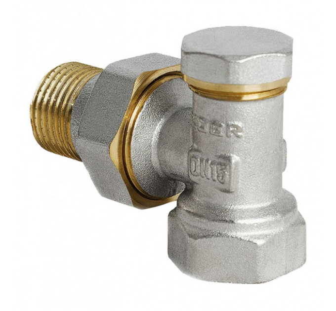 Вентиль радиаторный 1/2" нижний, угловой, усиленный KR.902 KR0003 Koer