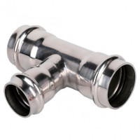 Трехраструбный пресс-тройник из нержавеющей стали 28*22*28mm ZTI.531.282228 TIM