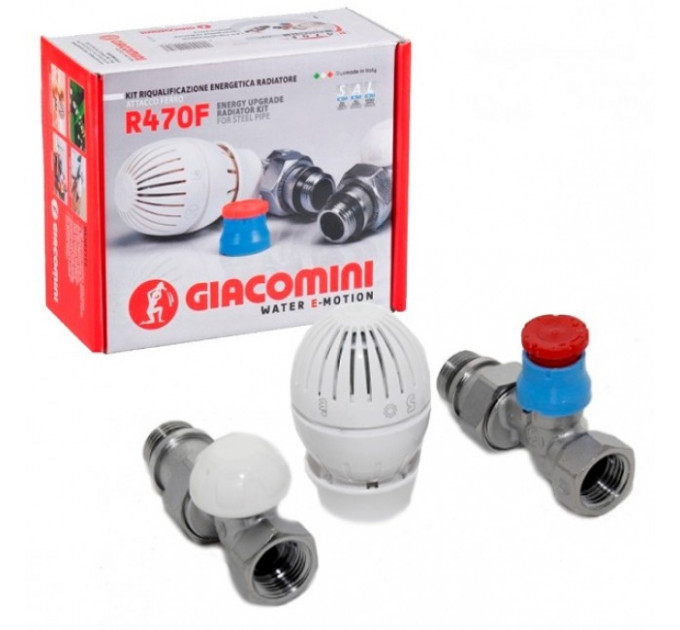 Комплект термостатический прямой 1/2" R470F Giacomini
