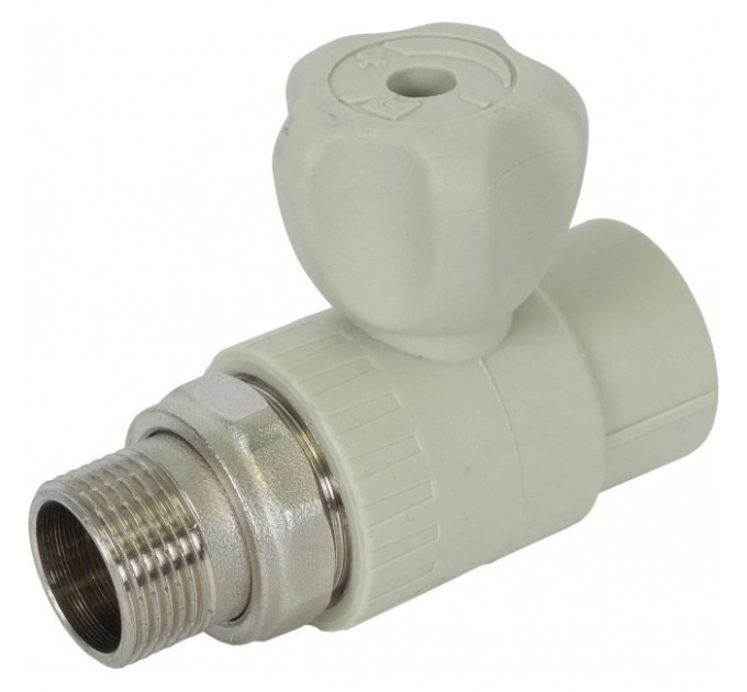 Кран радиаторный 20*1/2" с накидной гайкой, прямой, латунный шар Pro Aqua