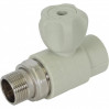 Кран радиаторный 25*3/4" с накидной гайкой прямой латунный шар Pro Aqua