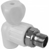 Кран радиаторный 25*3/4" с накидной гайкой угловой латунный шар белый RTP