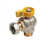 Кран шаровой 3/4"M x 3/4 угловой c наружной резьбой для котлов и счетчиков" R780P-1 Giacomini