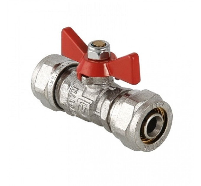 Кран шаровой под обжим 16 бабочка VT.343.N.1616 Valtec