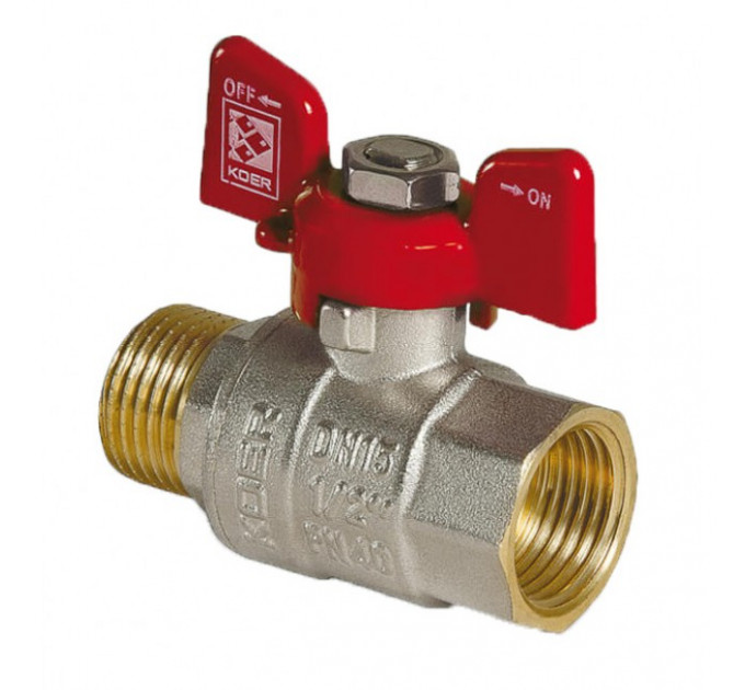 Кран шаровой 1/2" усиленный внутренняя-наружная резьба KR0034 Koer