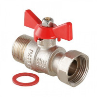 Кран шаровой с накидной гайкой 3/4" внутренняя наружная резьба VT.260.N.0505 Valtec