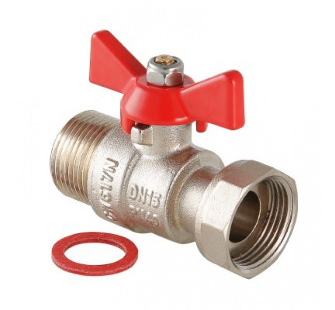Кран шаровой с накидной гайкой 3/4" внутренняя наружная резьба VT.260.N.0505 Valtec