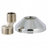 Эксцентрик 3/4" *1/2" с декоративной чашкой никель VTr.670.N.0504 Valtec
