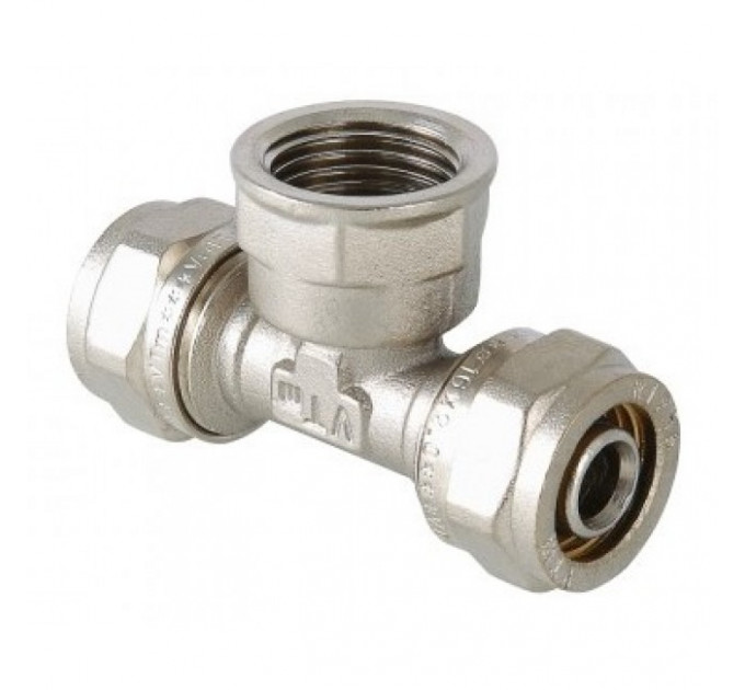 Тройник обжимной 20*3/4" с переходом на внутреннюю резьбу VTm.332.N.200520 Valtec