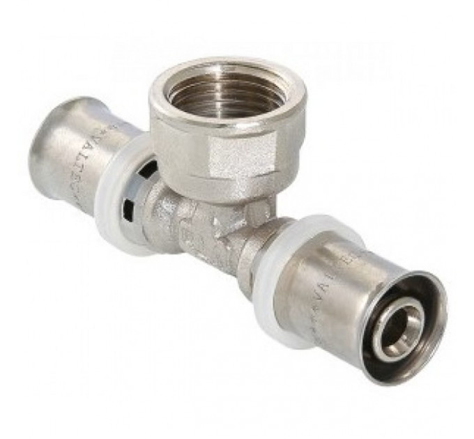 Тройник пресс 16*1/2"*16 с переходом на наружную резьбу VTm.232.N.160416 Valtec