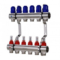 Коллекторный блок с расходомерами 1"х9х3/4" KR5131 Koer