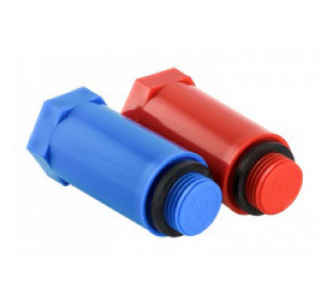 Комплект 1/2" длинных полипропиленовых пробок красная+синяя VTp.792.M.04 Valtec