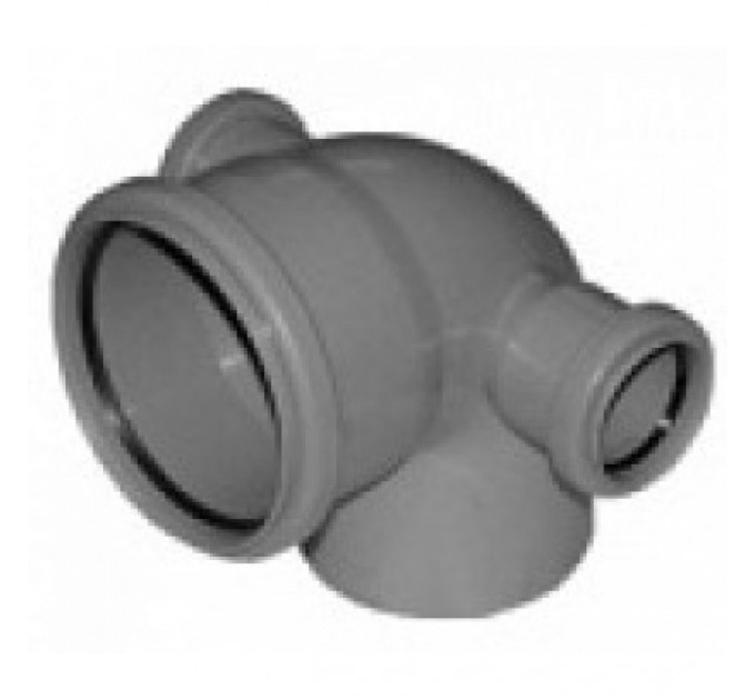 Отвод канализационный 110/50/87° с двумя патрубками ПП Sinikon