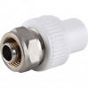 Муфта 20*16 комбинированная ППР-PEX евроконус, белая RTP