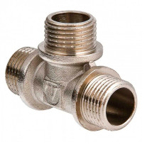 Тройник 3/4" - 1/2" - 1/2" ннн никель VTr.131.RN.050404 Valtec