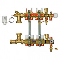 Сборный коллекторный узел с обвязкой и расходомерами 1" x 3/4" E/8 R557F Giacomini