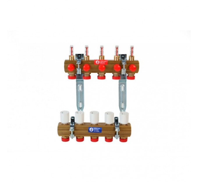 Сборный коллекторный узел с расходомерами 1" x 3/4"E/10 R553F Giacomini