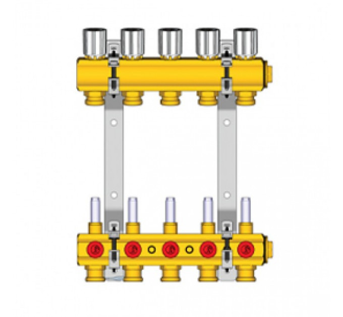 Комплект коллекторного узла для R557R-1 1" x 3/4"E/8 R553K Giacomini