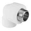 Угол 20*3/4" с муфтой н белый Valfex