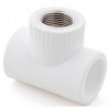 Тройник 25*3/4"*25 с муфтой в белый