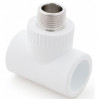 Тройник 25*3/4"*25 с муфтой н белый Tpp3034.0.02503s Koer