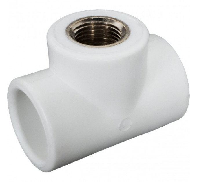 Тройник 32*3/4"*32 с муфтой в белый RTP