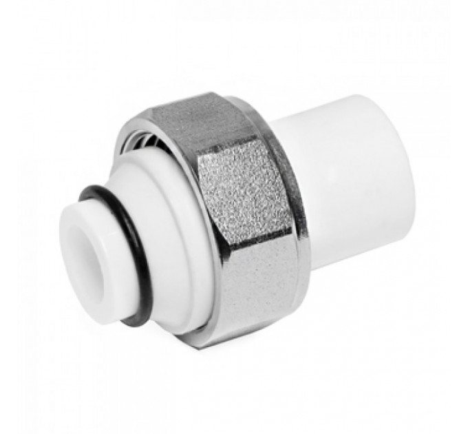 Муфта с евроконусом и накидной гайкой 20х3/4" белый PP-R RTP