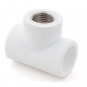 Тройник 20*3/4"*20 с муфтой в PP-R белый Китай