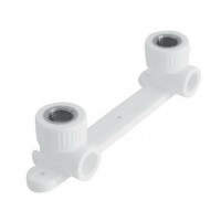 Планка монтажная в сборе 20*1/2" в, проходная, белая RTP