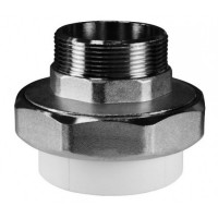 Разборное соединение 32*1 1/4" н белое Valfex