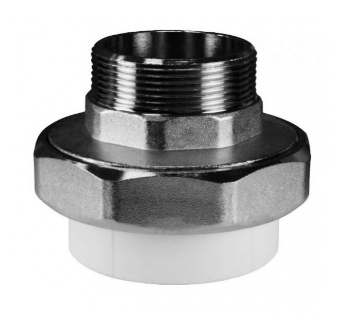 Разборное соединение 25*3/4" н белое Valfex