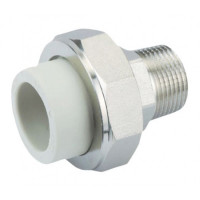 Разборное соединение 25*3/4" н усиленное белое Frap