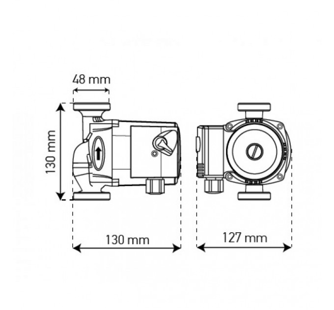 Циркуляционный насос GRS 25/6-130 без гаек KP0005 Koer