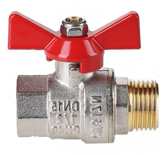 Кран шаровой 1" внутренняя-наружная резьба, бабочка VT.218.N.06 Valtec