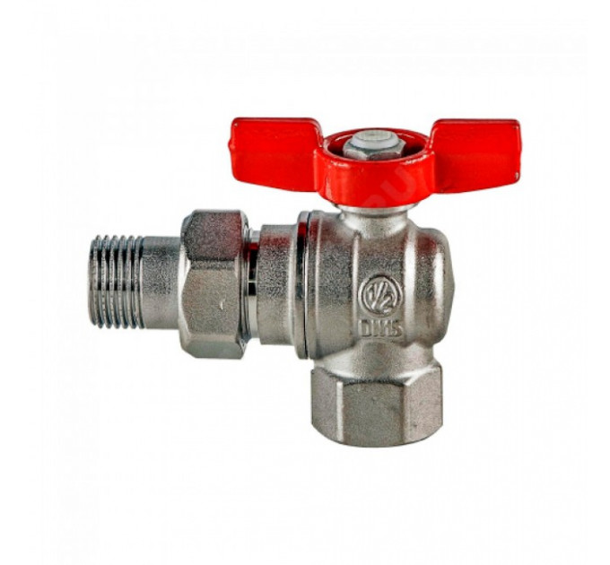 Кран шаровой 3/4"F x 3/4" угловой с отводом, с наружной-внутренней резьбой, хромированный R789 Giacomini