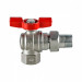 Кран шаровой 3/4"F x 3/4" угловой с отводом, с наружной-внутренней резьбой, хромированный R789 Giacomini