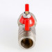 Кран шаровой под обжим 16* 1/2" наружная резьба, бабочка VT.341.N.1604 Valtec